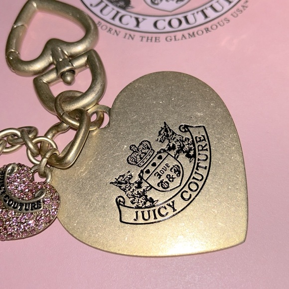 Vintage Juicy Couture keychain handbag charm vintage heart Scotty dog key fob - Picture 4 of 16